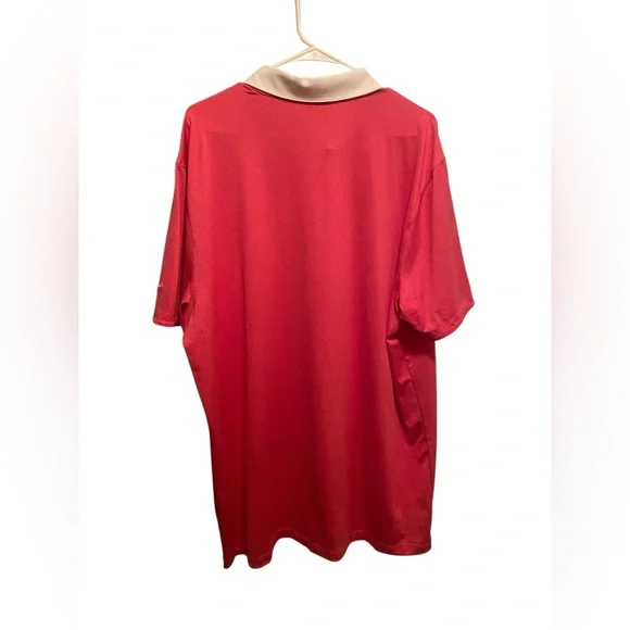 Nike Men's Dri Fit golf polo. Size‎ XL. Light Red/Salmon colored. Good condition - Picture 6 of 7